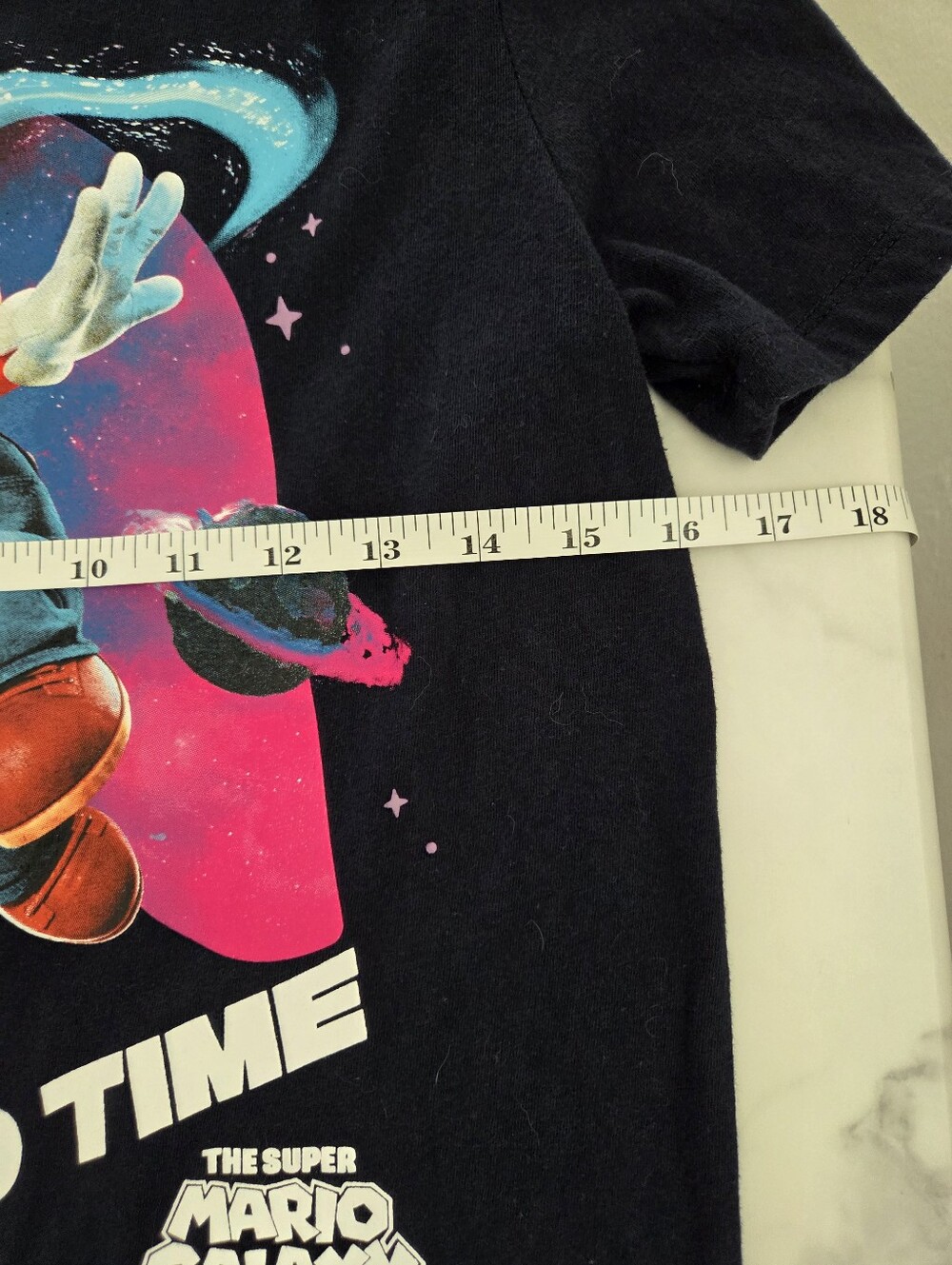​Old Navy Boys Large Super Mario Galaxy T Shirt Navy Blue Size 10-12 - Picture 12 of 12